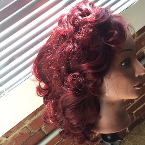 Bright Burgandy/red Frontal Wig
